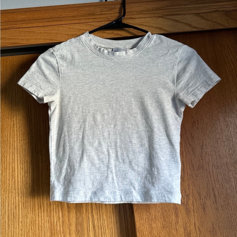 Divided Gray Crop Top